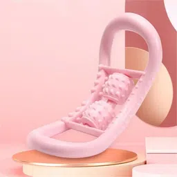 Rasikvar 2 Pcs Yoga Circle Exercise Pilates Ring with Full Body Toning Fitness for Stretching, Relaxation/Training Yoga Ring with Roller for Back and Leg Support for Home & Gym Workout image 1