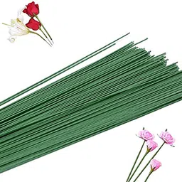 OM KRAFT Imported Green Floral Wire 18 Gauge, 12 inch long Pack of 100 Wires for Sugar Craft, Cake Decorations, Floral Arrangements Flower Making and Baking Tools image 4