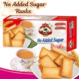 kidys bakery Kidys No Added Sugar Rusks, 200g, Rich in Dietary Fibre, Tea Time Snacks (Pack of 5) image 2