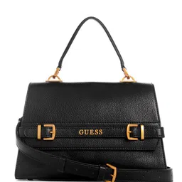 GUESS Textured Structured Satchel Bag with Buckle Detail-picture-25