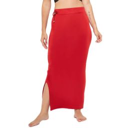 Secrets By ZeroKaata Seamless Saree Shapewear Petticoat for Women with Side Drawstring Red-picture-27