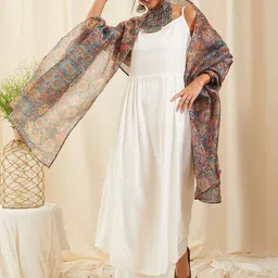 InWeave Shoulder Straps Kurta With Trousers & Dupatta-picture-37