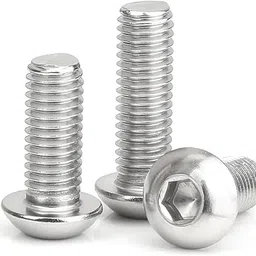 SYLIX M6 x 25mm Allen Button Head Screws, Stainless Steel, Bright Finish | Set of Bolt with Nut & Washer for Home, Industrial, Plumbing (10 pcs) image 4