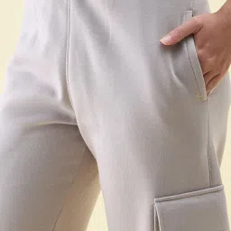 98 Degree North Grey Women Cotton Solid Trackpant image 5