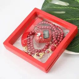 Luxury Gifts Beads Prayer Tasbeeh with Digital Tally Counter Visible Box Tasbih Gift Set (Random Colour) image 3