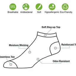 best friends forever (bff) Premium Cotton Plain Ankle Socks for Men's and Women's. image 3