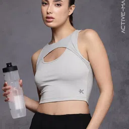 HRX by Hrithik Roshan Fitted Sports Crop Top With Cut-Out Detail-picture-32