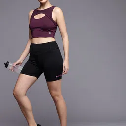 HRX by Hrithik Roshan Fitted Sports Crop Top With Cut-Out Detail image 3