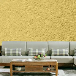 Jaamso Royals Mustard-Yellow Printed Self Adhesive & Waterproof Wallpaper-image-93