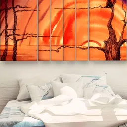 Casperme Wood 6 Piece Wall Rectangle Paintings Wall Art - 60 x 36In-image-92