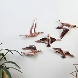Amaya Decors Copper toned 5 Pieces Metal Wall Decor-picture-28