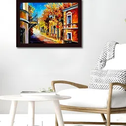 Tamatina Blue & Brown Down The Street Printed Wall Art-image-35