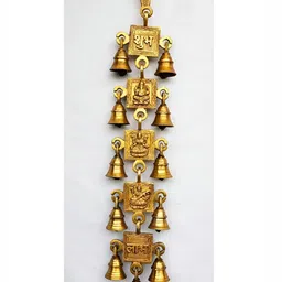 Aakrati Yellow Lord Ganesha With 11 Little Bells Wall Hanging-picture-38