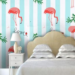 Jaamso Royals Flamingo with Leaves Self-Adhesive & Waterproof Wallpaper-picture-33