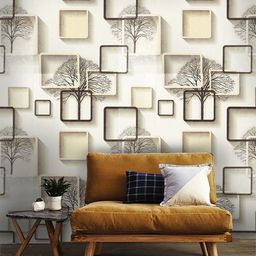 Jaamso Royals White & Brown Square Patterned Self-Adhesive Waterproof Wallpaper-picture-26