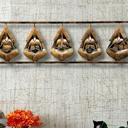 ANSHIKA INTERNATIONAL Copper Coloured 5 Rajasthani Musician Instruments Wall Decor-image-97