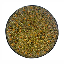INDIA MEETS INDIA Yellow & Black Papier Mache Decorative Wall Plate-image-60