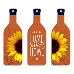 SEHAZ ARTWORKS 3-Pcs Orange-Color & Yellow Printed Kitchen Decor Wall Hangings-picture-26