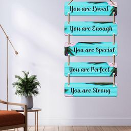 SAF Blue Printed Wooden Wall Hanging-picture-45