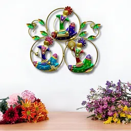 PRANJALS HOUSE Green & Yellow Musician Doll Metal Hangings Wall Decor-image-75