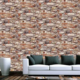 Jaamso Royals Brown Self Adhesive Removable Wallpaper-image-55