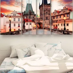 Casperme White & Beige 6 Pcs Wooden Modern Art Wall Art-image-34