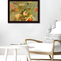 Tamatina Beige & Red Printed Wooden Wall Art-picture-33