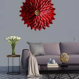 RSN Red Textured Flower Wall Decor-picture-18