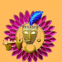 ANSHIKA INTERNATIONAL Pink & Beige Krishna Hanging Wall Decor-picture-13