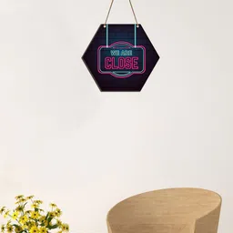 SAF Blue & Pink Printed Wooden Wall Hanging-picture-30