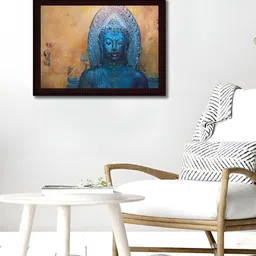 Tamatina Blue & Brown Buddha IV Wall Art-image-57