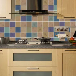 Jaamso Royals Square Tile Design Oil-Proof Rust-Proof Kitchen Vinyl Wallpaper-picture-34