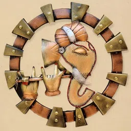 PRANJALS HOUSE Brown Metal Hangings Wall Decor-picture-18