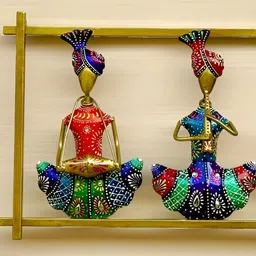 PRANJALS HOUSE Red Metal Hangings Wall Decor-image-5