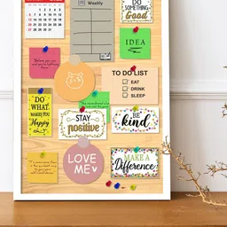 Art Street White Solid Notice Board Wall Decor-image-3