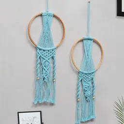 Homesake Turqouise Blue 2 Pieces Pure Cotton Dream Catchers-image-97