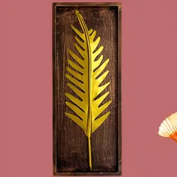 RSN Gold Toned Metal Decorative Leaf Wall Decor-image-92