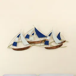 vedas Brown & White Textured Metal Abstract Wall Decor-image-45