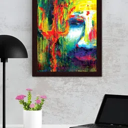 Tamatina Red & Yellow Kanta Kapalin Printed Wall Art-image-60