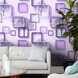 Jaamso Royals Lavender & Black Self-Adhesive & Waterproof Geometric Wallpaper-picture-3