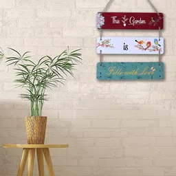 Kuber Industries Multicoloured Printed Motivational Quotes Wooden Wall Hanging-picture-34