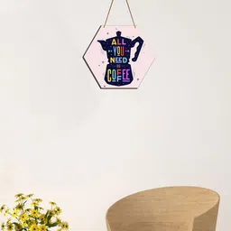 SAF Pink & Blue Printed Wooden Wall Hanging-picture-15