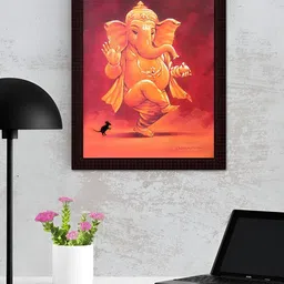 Tamatina Red & Black Jai Sri Ganesha Printed Wall Art-image-37