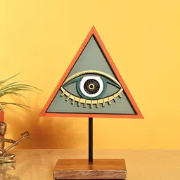 AAKRITI ART CREATIONS Multicolored The Illuminating Eyes Table Decor Stand-picture-40