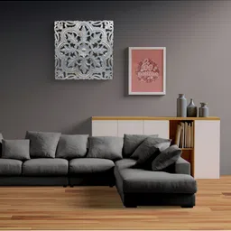 VAS collection home Grey Textured Wooden Hanging Wall Decor-picture-33
