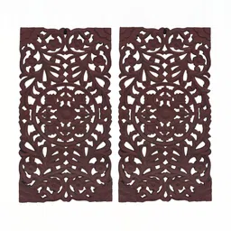 VAS collection home Brown 2 Pieces Textured Wooden Wall Decor-picture-37