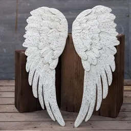 VAS collection home White 2 Pieces Textured Wooden Wall Decor-picture-12