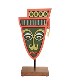 AAKRITI ART CREATIONS Green Mask Table Decor image 5