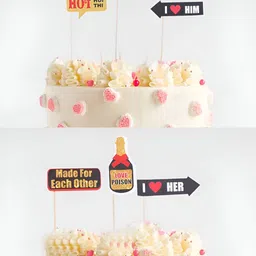 Kuber Industries 90 Pieces Pink & Blue Cardboard Cupcake Toppers image 4