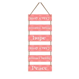 SAF Red Printed Motivational Quotes Wooden Wall Hanging image 3